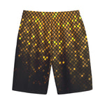 Gold Disco Lights Pattern Print Cotton Shorts