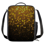 Gold Disco Lights Pattern Print Crossbody Lunch Bag