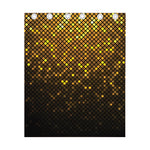 Gold Disco Lights Pattern Print Curtain