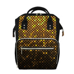 Gold Disco Lights Pattern Print Diaper Bag