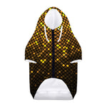 Gold Disco Lights Pattern Print Dog Zip Up Hoodie