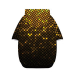 Gold Disco Lights Pattern Print Dog Zip Up Hoodie