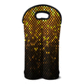 Gold Disco Lights Pattern Print Double Neoprene Wine Tote