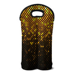 Gold Disco Lights Pattern Print Double Neoprene Wine Tote