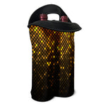 Gold Disco Lights Pattern Print Double Neoprene Wine Tote