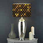 Gold Disco Lights Pattern Print Drum Lamp Shade