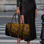 Gold Disco Lights Pattern Print Duffle Bag