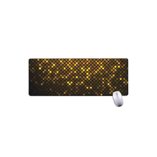 Gold Disco Lights Pattern Print Extended Mouse Pad