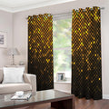 Gold Disco Lights Pattern Print Extra Wide Grommet Curtains