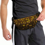 Gold Disco Lights Pattern Print Fanny Pack