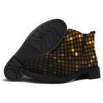 Gold Disco Lights Pattern Print Flat Ankle Boots