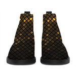 Gold Disco Lights Pattern Print Flat Ankle Boots