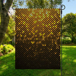 Gold Disco Lights Pattern Print Garden Flag