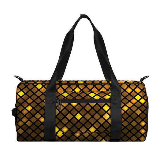 Gold Disco Lights Pattern Print Gym Bag