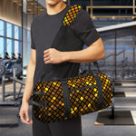 Gold Disco Lights Pattern Print Gym Bag