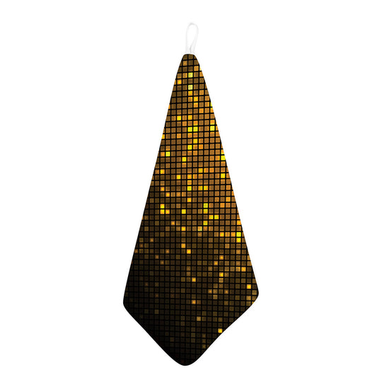 Gold Disco Lights Pattern Print Hand Towel