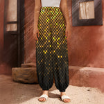 Gold Disco Lights Pattern Print Harem Pants