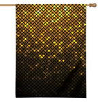 Gold Disco Lights Pattern Print House Flag