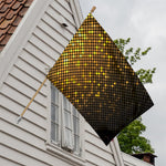 Gold Disco Lights Pattern Print House Flag