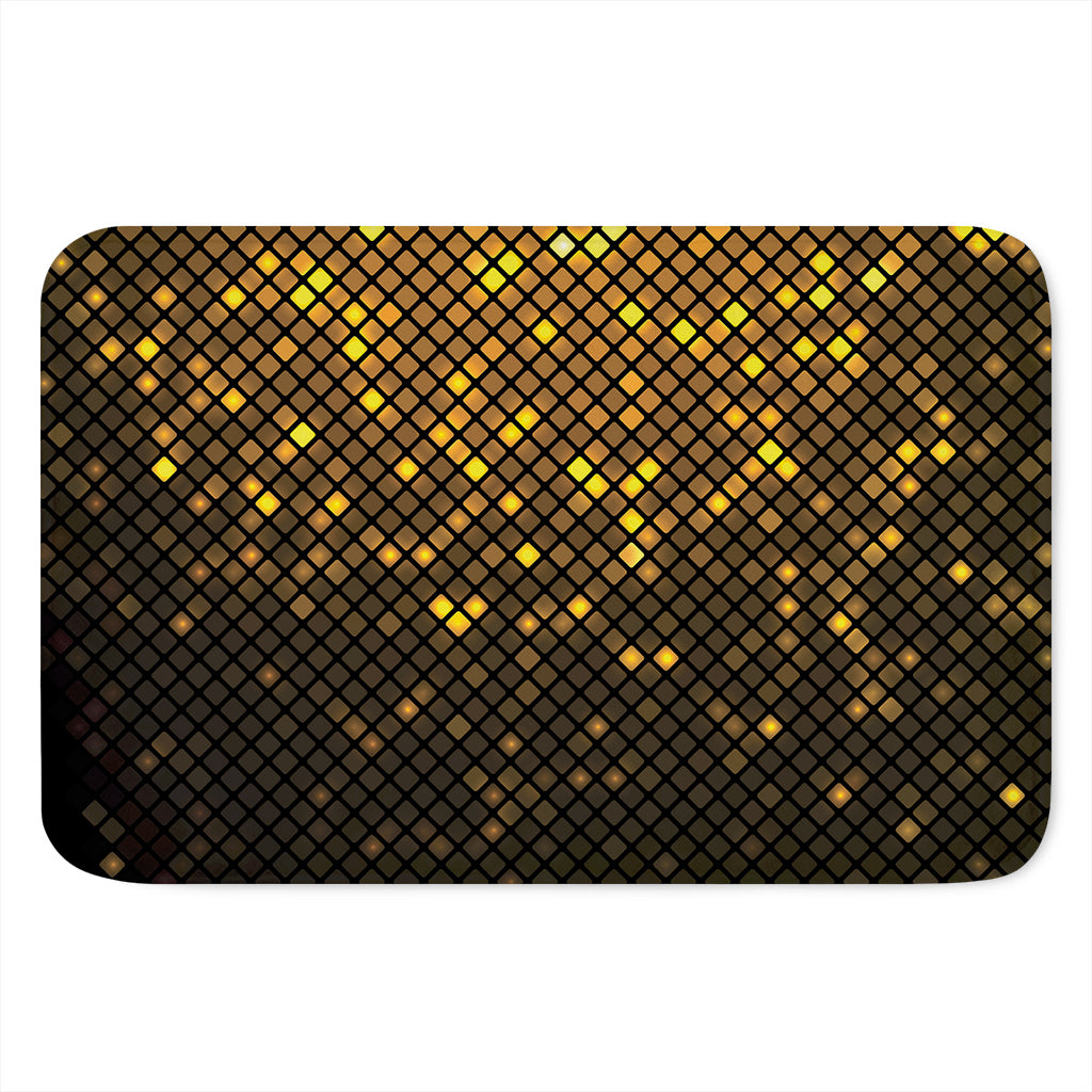 Gold Disco Lights Pattern Print Indoor Door Mat