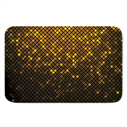 Gold Disco Lights Pattern Print Indoor Door Mat