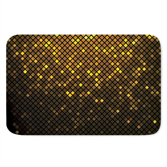 Gold Disco Lights Pattern Print Indoor Door Mat