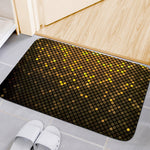 Gold Disco Lights Pattern Print Indoor Door Mat