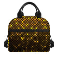 Gold Disco Lights Pattern Print Insulated Lunch Bag
