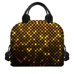 Gold Disco Lights Pattern Print Insulated Lunch Bag