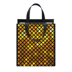 Gold Disco Lights Pattern Print Insulated Lunch Tote