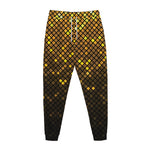 Gold Disco Lights Pattern Print Jogger Pants