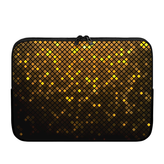 Gold Disco Lights Pattern Print Laptop Sleeve