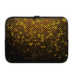 Gold Disco Lights Pattern Print Laptop Sleeve