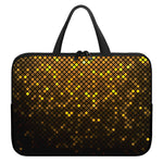 Gold Disco Lights Pattern Print Laptop Sleeve With Handle