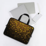 Gold Disco Lights Pattern Print Laptop Sleeve With Handle