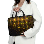 Gold Disco Lights Pattern Print Laptop Sleeve With Handle