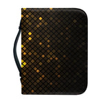 Gold Disco Lights Pattern Print Leather Bible Cover