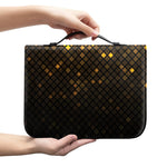 Gold Disco Lights Pattern Print Leather Bible Cover