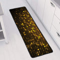 Gold Disco Lights Pattern Print Long Kitchen Mat
