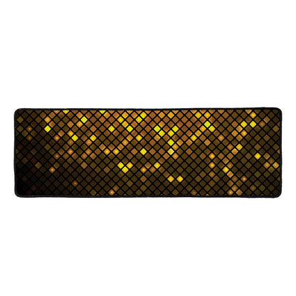 Gold Disco Lights Pattern Print Long Kitchen Mat