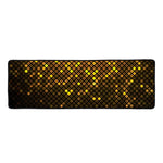 Gold Disco Lights Pattern Print Long Kitchen Mat