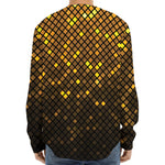 Gold Disco Lights Pattern Print Long Sleeve Baseball Jersey
