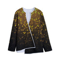Gold Disco Lights Pattern Print Long Sleeve Short Coat
