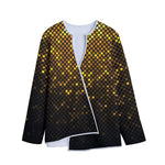 Gold Disco Lights Pattern Print Long Sleeve Short Coat