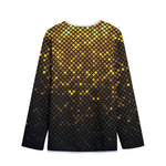 Gold Disco Lights Pattern Print Long Sleeve Short Coat