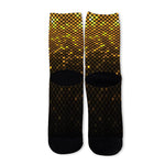 Gold Disco Lights Pattern Print Long Socks