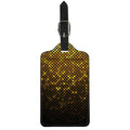 Gold Disco Lights Pattern Print Luggage Tag