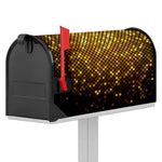 Gold Disco Lights Pattern Print Mailbox Cover