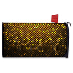 Gold Disco Lights Pattern Print Mailbox Cover