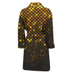 Gold Disco Lights Pattern Print Men's Bathrobe